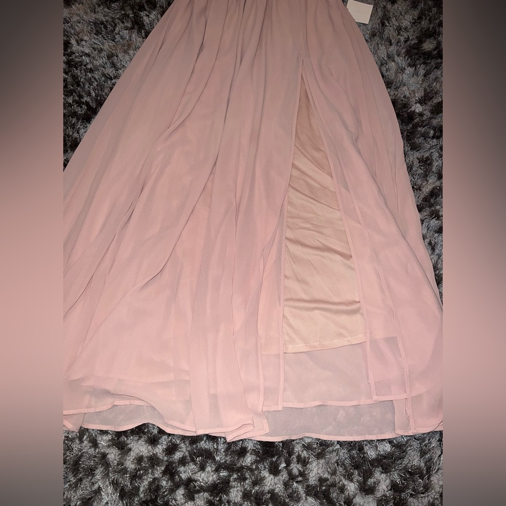Lulu's Blush Floor Length Dress - Picture 8 of 10